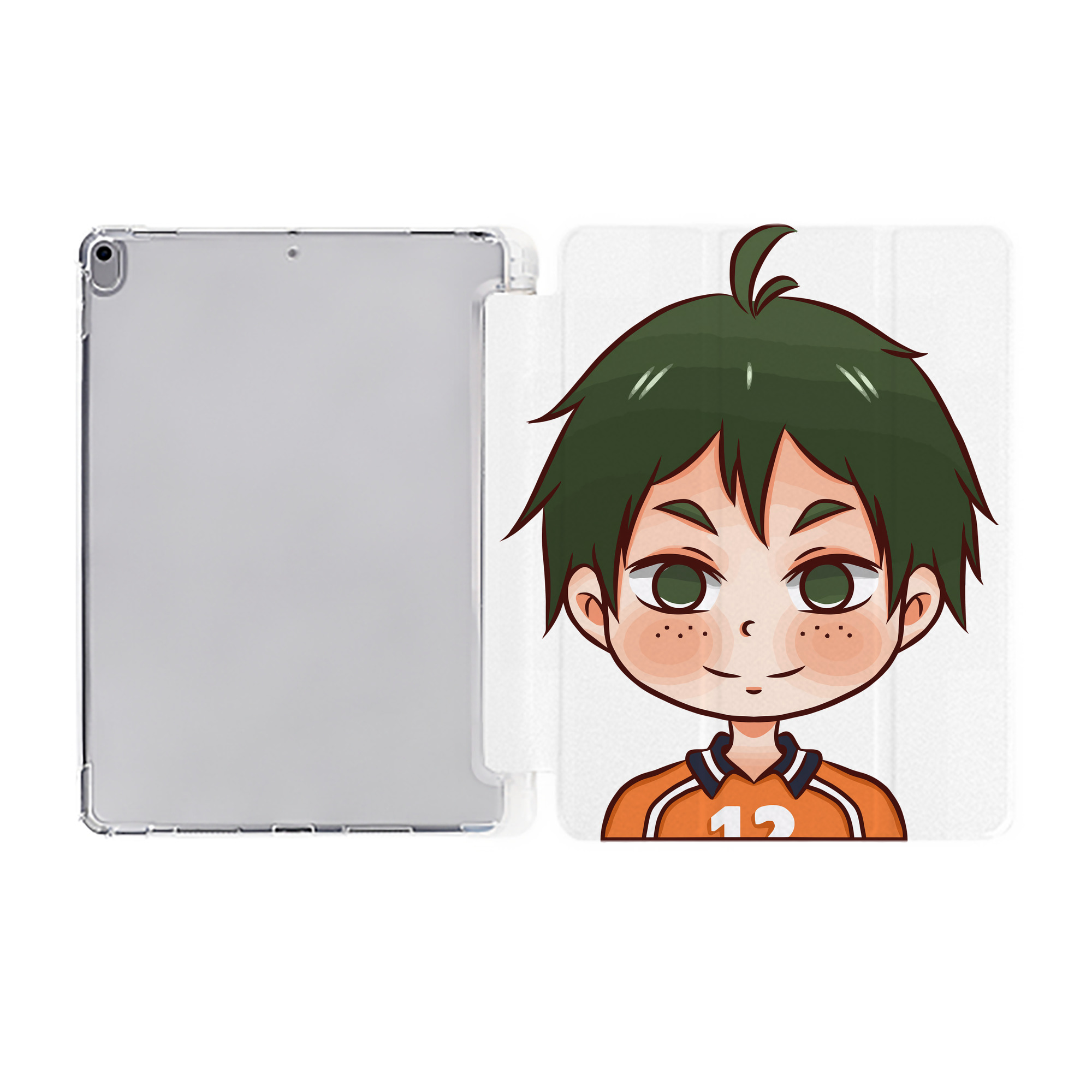 （画像用） ハイキュー!! Haikyu!! IPad ケース ペン収納付き 三つ折りスタンド PUレザー×シリコン 対応機種9.5/10.5/10.9インチ